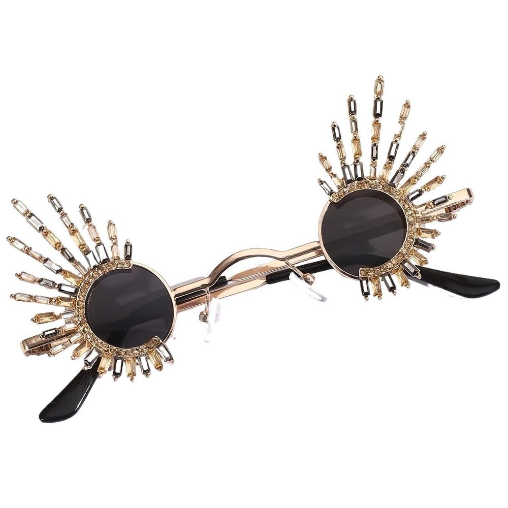 8462 Funky Funny Hawaiian Style Rhinestone Small Sunglasses,Novelty
